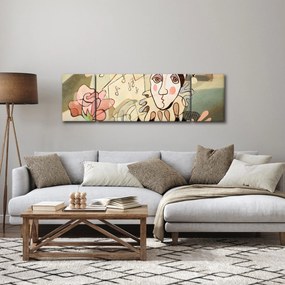 Obraz - Kubizm - harlequin and rose (170x50 cm)