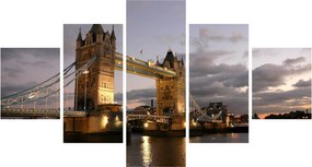 Obraz - Tower Bridge nocą (125x70 cm)