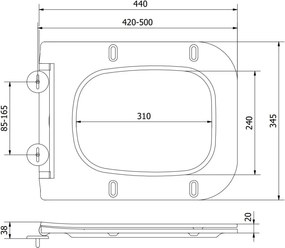 Mexen Madox deska wolnoopadająca slim, duroplast, szara ciemna mat - 39154061