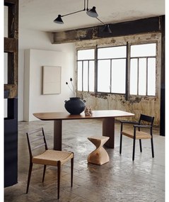 Brązowo-naturalne krzesło z litego drewna dębowego Yalia – Kave Home