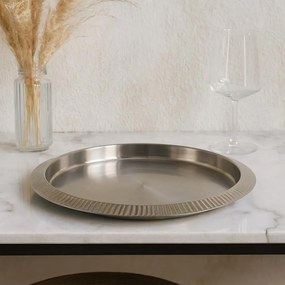 Taca dekoracyjna ze stali nierdzewnej NAHO, Ø 35 cm