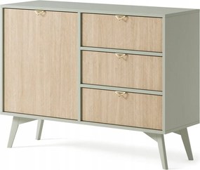 KOMODA EUKALIPTUS JODEŁKA SCANDI; 106x80x38 cm, SZAFKI DRZWI, FORESA