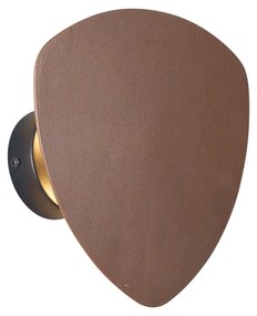 Designerski Kinkiet / Lampa scienna brązowy organiczny 20 cm 2-źródła światła - PulleyDesignerski Oswietlenie wewnetrzne
