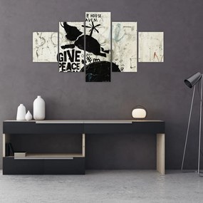 Obraz - Słoń nad ziemią (125x70 cm)