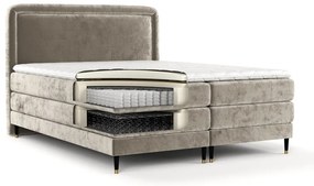 Jasnobrązowe łóżko boxspring 140x200 cm Dove – Maison de Rêve