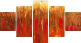 Obraz malowanej abstrakcji (125x70 cm)