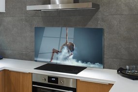 Szklany Panel Kobieta Tańcząca w Dymie