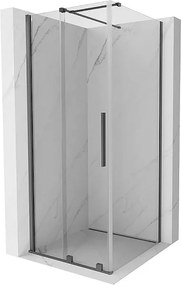 Mexen Velar kabina prysznicowa rozsuwana 100 x 100 cm, transparent, gun metal - 871-100-100-01-95