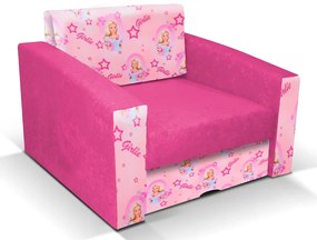 Różowy rozkładany fotel amerykanka girlie - Dorilla 9X