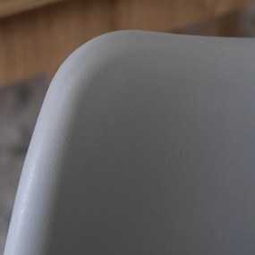 Zestaw Stół Prostokątny SKUBI Rozkładany 120-160 cm Dąb Artisan i 4 Krzesła SCANDI Szare/Dąb
