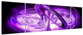 Obraz fioletowych fraktali (170x50 cm)