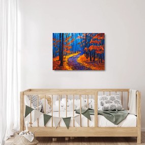 Obraz na szkle jesiennego lasu (70x50 cm)