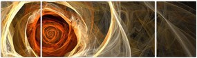 Obraz - Abstrakcyjne róże w ognistych kolorach (170x50 cm)