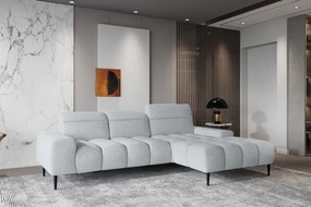 Narożnik GIANO S układ L Prawostronny z elektryczną regulacją siedziska w ktaninie AUSTIN 17 WERSAL