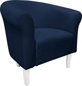 Fotel Milo tkanina Mikrofaza stylowy fotel do salonu i sypialni : Kolor nogi - Biała, Kolor tkaniny - 16 MIKROFAZA, Wysokość nogi - 20 cm