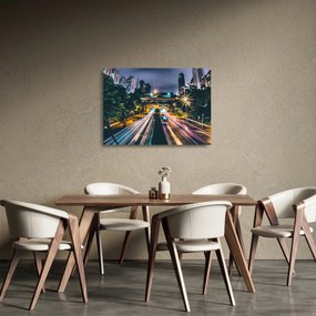 Obraz na szkle miasta nocą (70x50 cm)