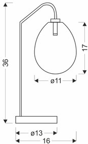 Lampa stolowa ze szklanym kloszem - W5-G37