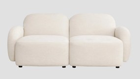 Nowoczesna, dwuosobowa sofa do salonu Helmi, kolor ecru