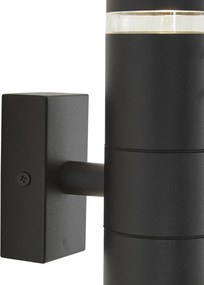 Nowoczesna lampa ścienna zewnętrzna czarna 2-punktowa IP44 - Dubbla