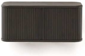 Ciemnobrązowa wisząca szafka pod umywalkę w dekorze jesionu 90x40 cm Mailen – Kave Home