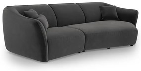 Ciemnoszary aksamitny narożnik Tokyo – Cosmopolitan Design