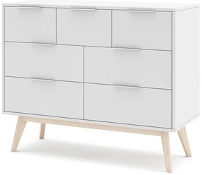 Biała niska komoda 120x83 cm Campus – Marckeric