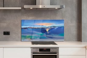 Szklany Panel Chmury nad Koronami Drzew