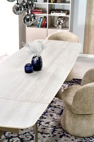 Stół rozkładany SALIX 180(260)x90 trawertyn/kaszmirowy HALMAR