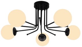 Czarna lampa sufitowa Squid Lighting Star, wys. 34 cm