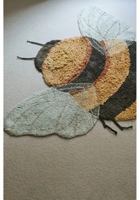 Żółty bawełniany dywan dziecięcy tkany ręcznie odpowiedni do prania 115x150 cm Bee – Lorena Canals