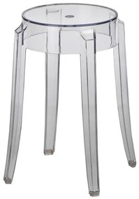 Transparentny taboret okrągły - Sador