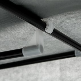 HOMCOM Szafa z tkaniny Szafa do przechowywania ubrań składana, 1 drążek na ubrania, 6 półek, 102 x 42,5 x 162,5 cm, Szary
