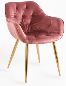 Krzeso Zandel w kolorze zotego aksamitu