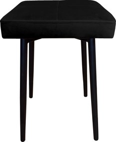 Taboret MAX tkanina Welur stelaż metalowy STOŁEK LOFT : Kolor nogi - Czarna stożek, Kolor tkaniny - VELVET - MG19, Typ tkaniny - Velvet