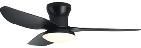 Brilagi - LED Ściemnialny wentylator sufitowy LED/30W/230V 3000-6500K czarny + pilot