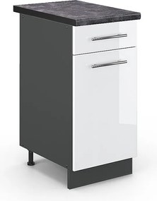 Szafka dolna do kuchni biały wysoki połysk 40x60x82 fame-line