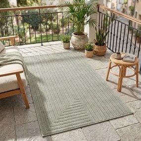 Dywan uniwersalny Nova 3D Geometria oliwkowy 80 cm x 150 cm