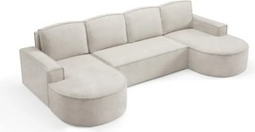 Narożnik MOLLY XL wolnostojący układ U z funkcją spania w tkaninie Curio 02 DomoHome