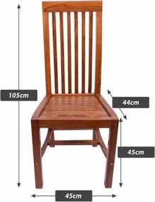 Krzesła teakowe Divero BOLERO, składane, 2 sztuki