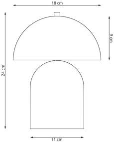 Biała minimalistyczna lampka nocna w kształcie grzybka - M127-Filadelfix