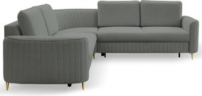 Narożnik LAREN nowoczesna sofa z funkcją spania pojemnik na pościel prawa strona CASTEL 93 251x251x85 cm