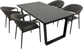 Doppler LIVORNO MELIA LIKA-TEX® ogrodowy zestaw wypoczynkowy 4+1 antracyt