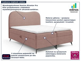 Różowe łóżko z pojemnikiem na pościel  Z5-N74