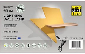 Żółta lampa dziecięca Lightning – Candellux Lighting