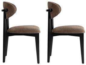 Zestaw krzeseł do jadalni Lionte Brown and Black,2 szt.