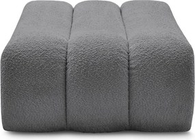 Szary podnóżek z materiału bouclé Azra – Bobochic Paris