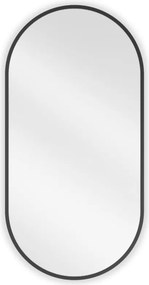 Mexen Loft lustro łazienkowe owalne 80 x 40 cm, rama czarna - 9851-080-040-000-70