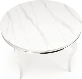 Stylizowany okrągły stół z marmurowym blatem Reginald Halmar