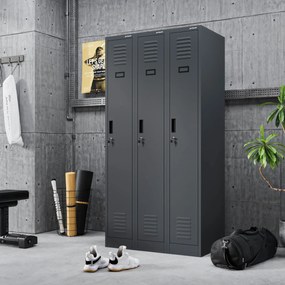 Szafka pracownicza metalowa antracytowa KACPER II 1 Plus 400 x 1800 x 500 mm