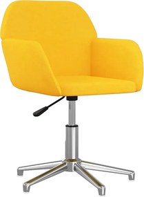 Żółte tapicerowane krzesło obrotowe do biurka K2-C23
